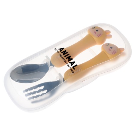A set of children's cutlery in the “Tigers” case, fork, spoon-9