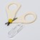 Children's manicure scissors, with a protective cap, type 1, milk color