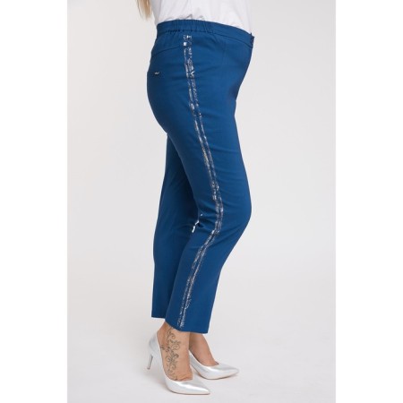 Female trousers, size 62, blue color-2