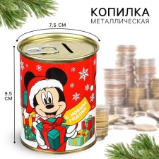 Piggy bank for the New Year, 9.5x9.5x7.5 cm, Mickey Mouse