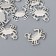 Decor Metal for creativity "Crab sea" silver 2969 2x1.5 cm