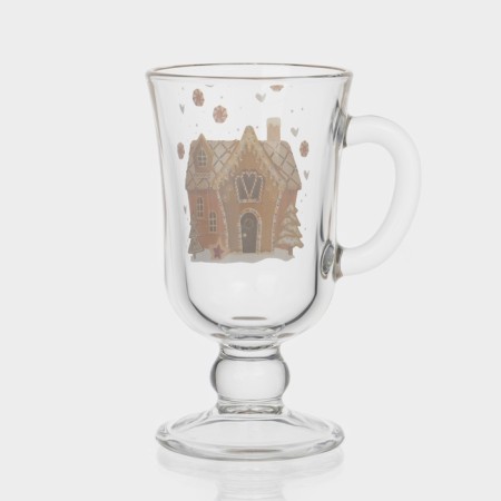 New Year's glass mug for gingerbread house mulled wine, 200 ml-2