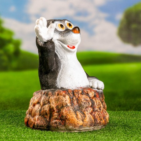 Garden figure "Mole in Mink" 30x25x25cm-1