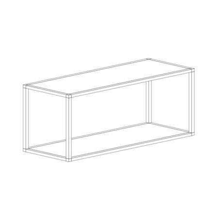 Hinged shelf 600, 600x250x360, white Muar/Metropolitan Gray-4