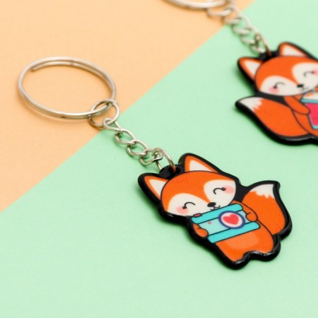 A set of key foxes, 2 pcs., 11 x 17.5 cm.-2