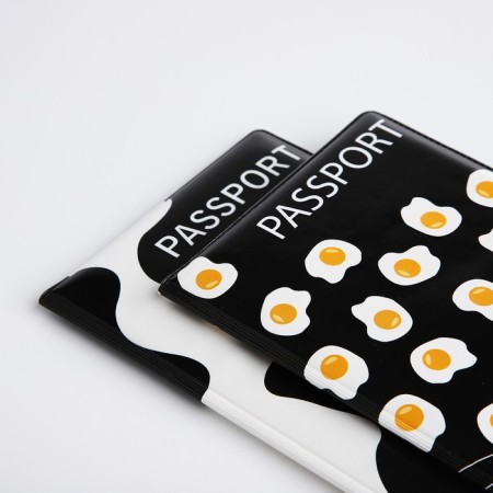 Gift set: 2 covers for passport, white/black color-4