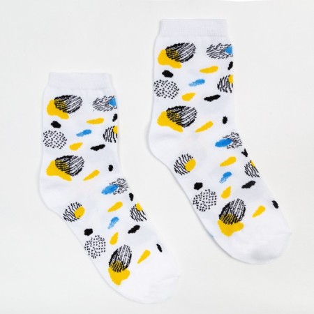 Women's socks minku "Cosmos", white color, size 38-39 (25 cm)