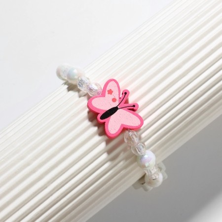 Bracelet Children's "chosen" butterfly with a flower, color mix-2