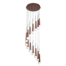 Suspended Citilux “Vegas” CL227143, 45x45x50 cm, 14x7W, LED, brown color