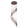 Suspended Citilux “Vegas” CL227143, 45x45x50 cm, 14x7W, LED, brown color