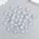 Plastic beads "Flower with blue mean" gloss 20 g 0.6x1.2x1.2 cm