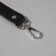 Genuine leather bag, adjustable, with carbines, 60 ± 2 cm × 2.5 cm, black/silver color