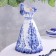 VAZ Gzhel "Dress", white-blue, ceramics, 18 × 11 cm,