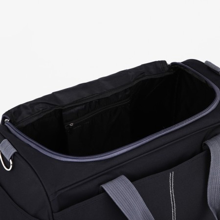 Sports bag with lightning, 2 outer pockets, long belt, black color-2