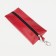 Key of zipper, length 14 cm, ring, carbine, red color