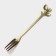 Ceramic crem, 2 items: Kremanka d = 10 cm, fork h = 13 cm, white color