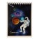 Notepad A6 40 sheets on the crest, in the cosmos cage, cover coated cardboard, selective twin-lame, offset 65, 5V, assorted