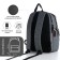 Male backpack, Rise, 2 lightning departments, 2 side pockets, color gray color
