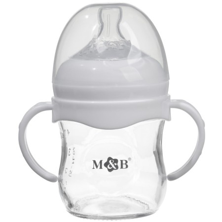 A bottle for feeding Ø50 shg 120 ml., Glass, white color-2