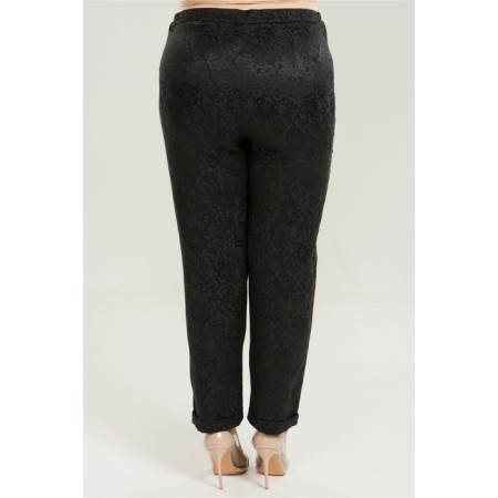 Female trousers, size 52, black color-6