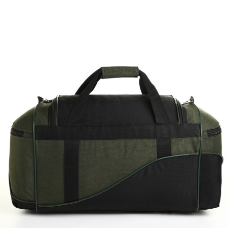 Sports bag, lightning department, 3 outer pockets, long belt, khaki color-1
