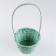Set of wicker baskets, 16x10/32, 18x10/34, 21x10/36, cm, turquoise, bamboo