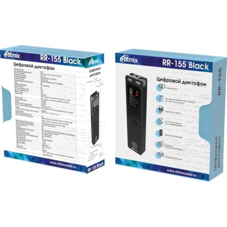 RITMIX RR-155, 16GB, Micro SD, Ape, MP3, WMA, FLAC, WAV, Jack 3.5, Micro USB, Black-8