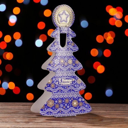 Gift box for a bottle "Patterns", 45 x 23 x 9 cm