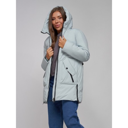 Winter jacket, size 46, turquoise color-14