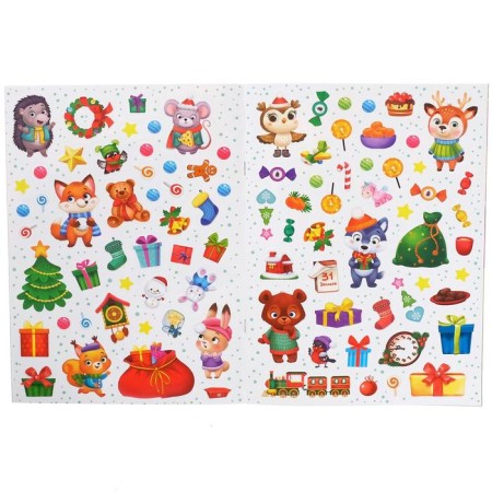 Book with reusable stickers "Workshop of Santa Claus", 4 pp., A4 format-2