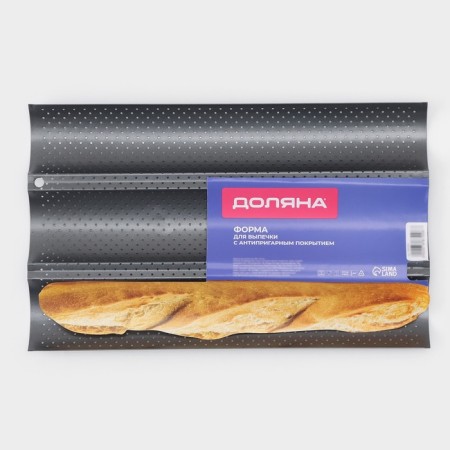 Baking shape perforated share "Bread. Baget ", 38 × 23.5 × 2.5 cm, anti -stick coating-3