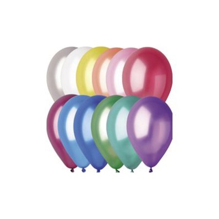 Latex ball 9 ", metallic, set 100 pcs., Mix color