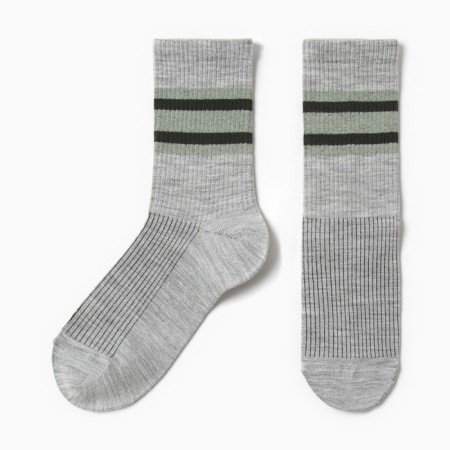 Men's socks woolen, dark gray color, size 25-27 cm