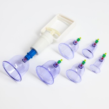 Acupunctic cans for vacuum massage with a pump, set of 6 pcs.-1