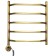 Domoterm electric heated towel rail "Laura", 500 x 700 mm, 5 crossbars, left, bronze