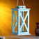 Kashpo wooden "Lantern. Provence" 17x17x31 cm, gray-blue