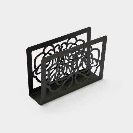 Salvetnik Dolyana "Flowers", 15 × 4 × 10 cm, black color-1