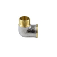 Угольник Aquasfera 9002-01, 1/2", внутренняя/наружная резьба, никелированная латунь