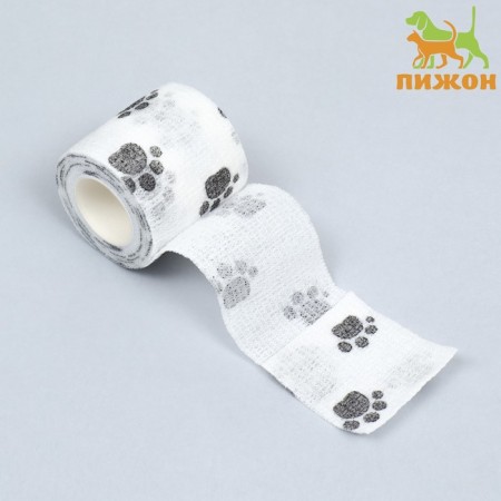 The self -fixed bandage "paws", 5 cm, max. Extensibility 4.5 m, white