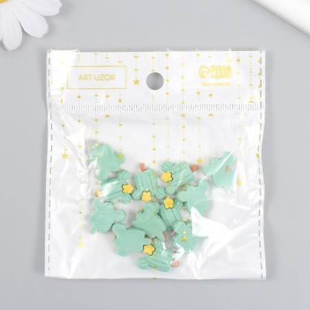 Decor for creativity Plastic "Cactus with Flower" set of 12 pcs 1.7x1.7 cm-3