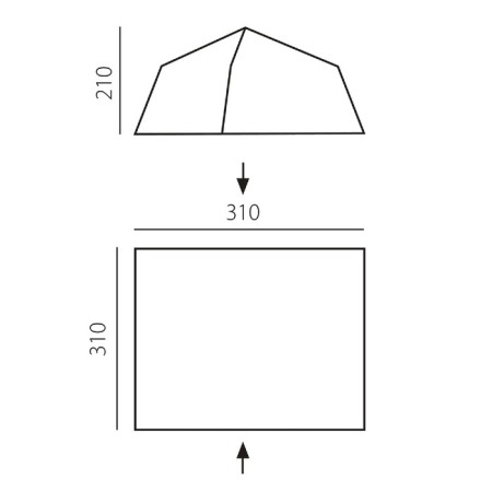 BTRACE COMFORT tent, single-layer, two entrances, green color-4