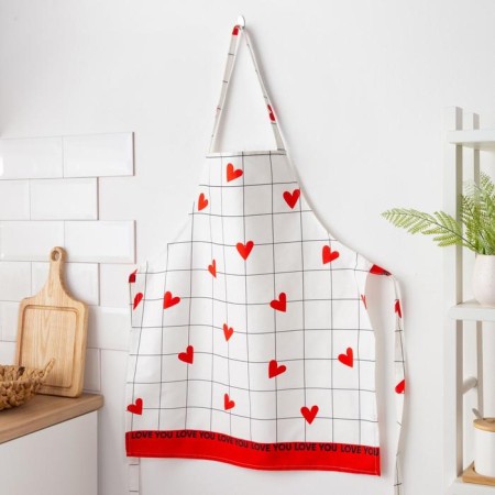 Apron "Ethel" Love is 60x65cm, 100% cotton, sarzha 190 g/m2-1