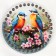 Bottoms for knitting 2 in 1 "birds on the apple tree", circle 15 cm, hdf 3 mm