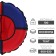 Winter Star tubing-vatter, Czech diameter 100 cm, Blue/Red color