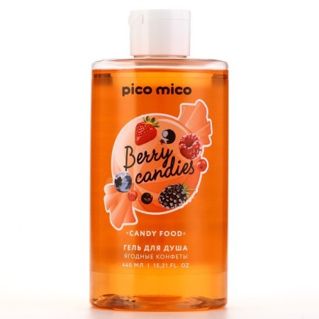 Shower gel, 440 ml, aroma of berry sweets, Pico Mico-1
