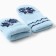 New Year. Double female mittens, blue color, river 18