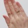 Ring set 5 pieces "perfect fingers" is light, white color in gold