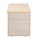 Gerda Pouf, 600x355x432, ash shimo light/eco -leather beige