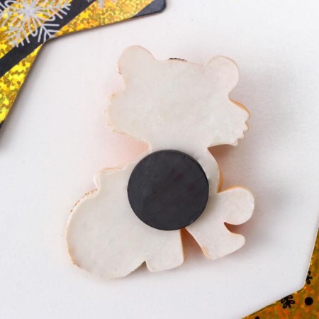 Magnet Polystone "Tigrush with gold coins" mix 6x5 cm-3