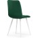 Stool on a metal frame chilli metal/velor, white/green 44x50x85 cm